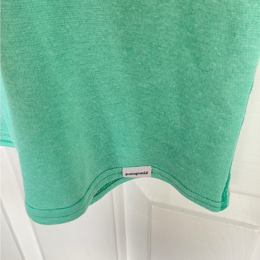Patagonia XS Women’s Mock neck 1/4 Zip Sweatshirt Green Layers Lightweight - Picture 4 of 6